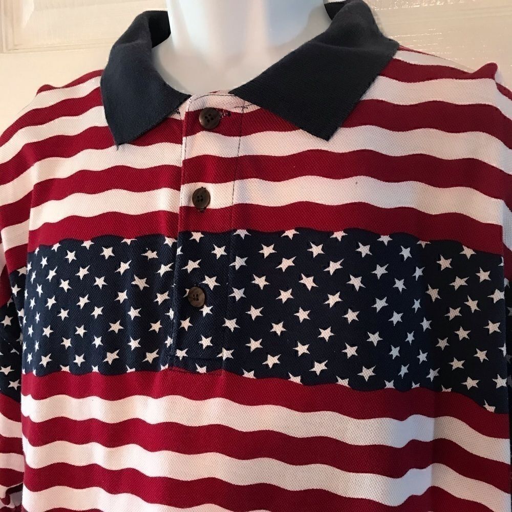 American Impact Size Large Patriotic Polo
